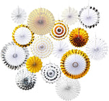 Mandala Crafts Hanging Paper Fans Party Decorations – Round Paper Fans for Wedding - Paper Fan Decorations for Graduation Birthday Classroom Decor