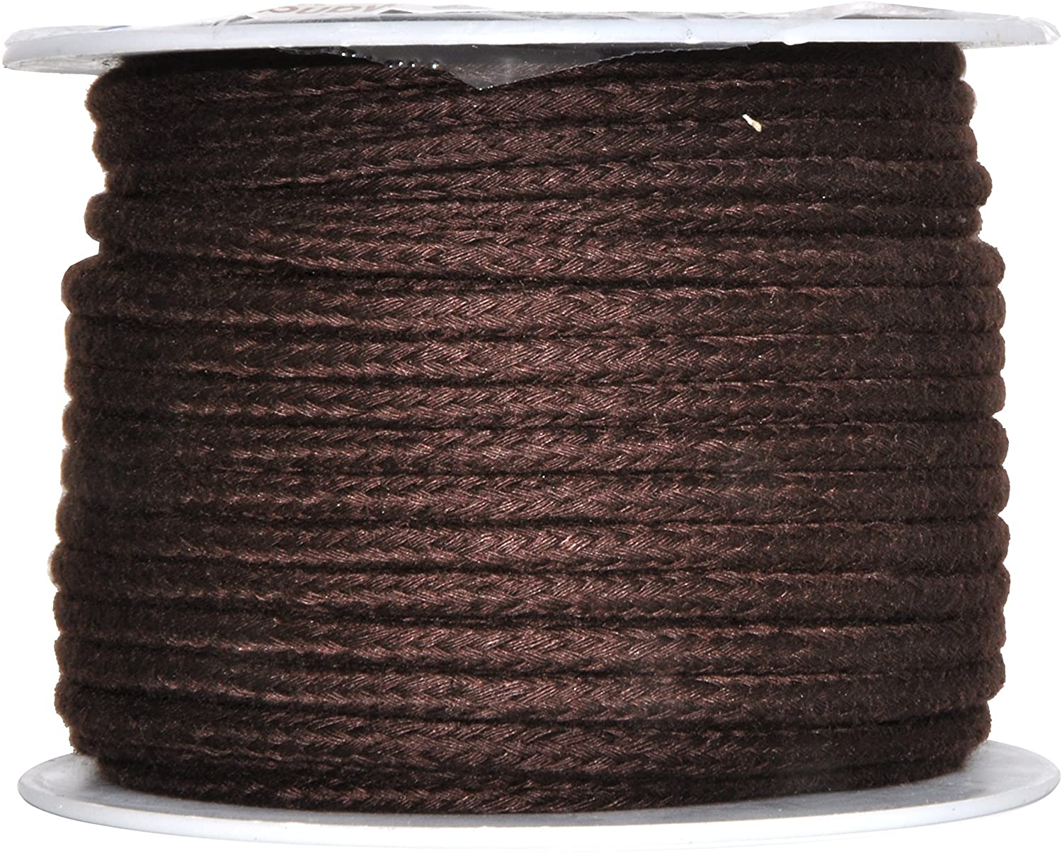 Mandala Crafts Soft Drawstring Replacement Rope Upholstery Crochet Macramé Cotton Welt Trim Piping Cord (Chocolate Brown, 4mm)