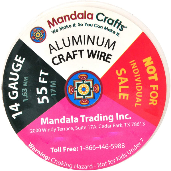Mandala Crafts Anodized Aluminum Wire for Sculpting, Armature, Jewelry Making, Gem Metal Wrap, Garden, Colored and Soft, Assorted 6 Rolls (20 Gauge, Combo 10)