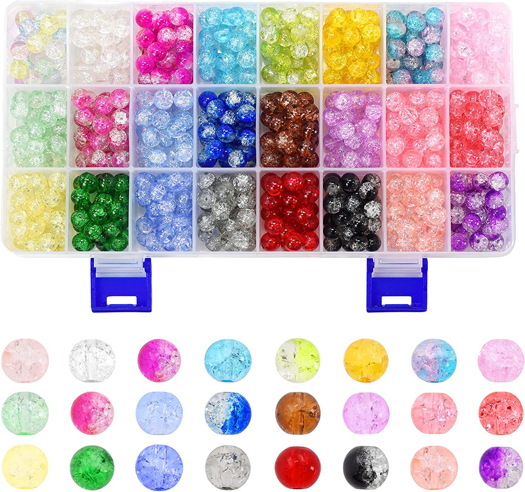 Mixed Size Assorted Crystal Glass Beads Bulk Pink Glass Beads