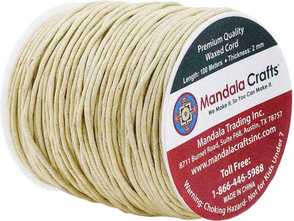 PH PandaHall 2mm Waxed Cord for Jewelry Making 100 Yard Waxed Cotton Cord  Thread