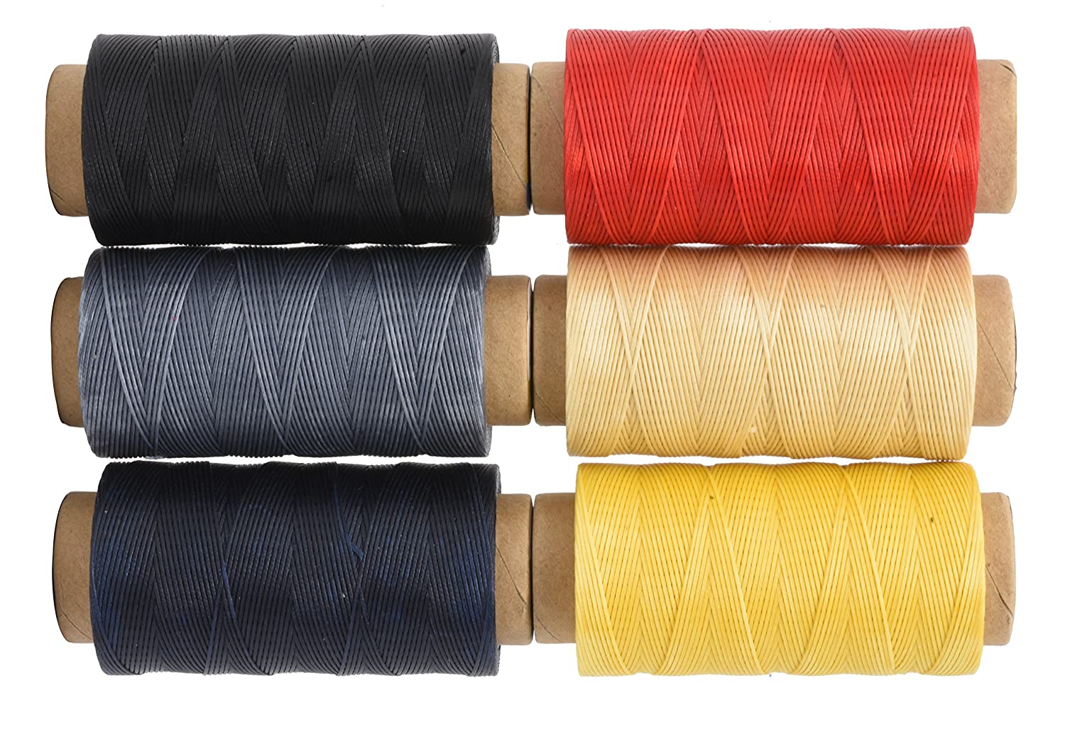 Flat Waxed Thread 1mm/284Yard Polyester Cord F/ Sewing Stitching Leather  Craft