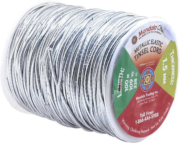 Thin Stretch Beading Cord 100m (109-yd.) Roll - 1mm thick
