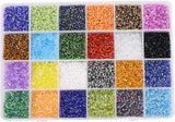 Mandala Crafts Glass Seed Beads for Jewelry Making – Mini Glass Beads for Bracelets Waist Beads - Small Pony Beads Kit Bulk Beading Supplies for Crafts Round 9000 PCs 3 X 2mm Size 8/0 Combo 2