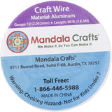 Mandala Crafts Anodized Aluminum Wire for Sculpting, Armature, Jewelry Making, Gem Metal Wrap, Garden, Colored and Soft, 1 Roll(14 Gauge, Silver)