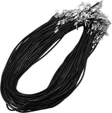 Mandala Crafts Korean Wax Necklace Cord with Clasp Bulk 100 PCs - Necklace String for Jewelry Making Supplies – 18 Inches Rope Necklace Cords for Pendants Bracelet