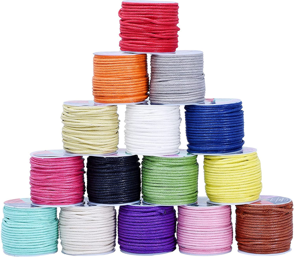  100 Yards Waxed Cotton Cord Thread 1mm Wax-Coated Beading  String Rope for Necklace Bracelet Braided Jewelry Making Leather Sewing  Macrame Vase Decor