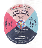 Mandala Crafts Bonded Nylon Thread for Sewing Leather, Upholstery, Jeans and Weaving Hair; Heavy-Duty