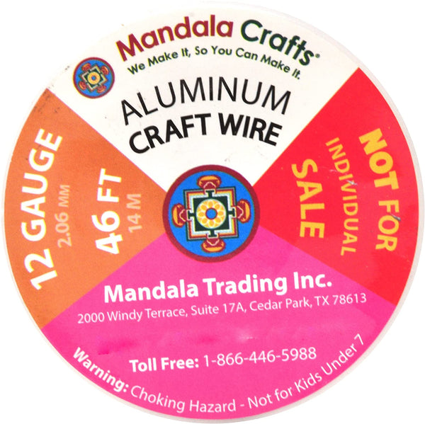 Mandala Crafts Anodized Aluminum Wire for Sculpting, Armature, Jewelry  Making, Gem Metal Wrap, Garden, Colored and Soft, Assorted 6 Rolls (12  Gauge