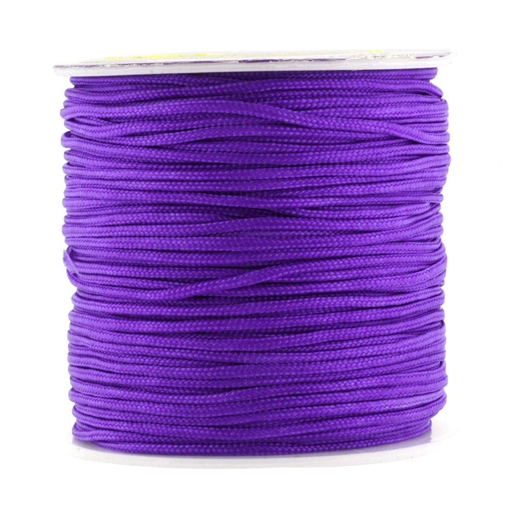 Mandala Crafts Nylon Satin Cord - 1mm Nylon Cord for Jewelry Making Beading  - 109 Yds Braided Nylon Satin String Green Nylon String for Bracelets  Rattail Trim Chinese Knot