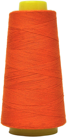 Mandala Crafts Mercerized Cotton Thread - Quilting Thread – All Purpose Thread for Sewing Machine Serger Embroidery 50WT 50S/3 1200 X 2 Yards Orange