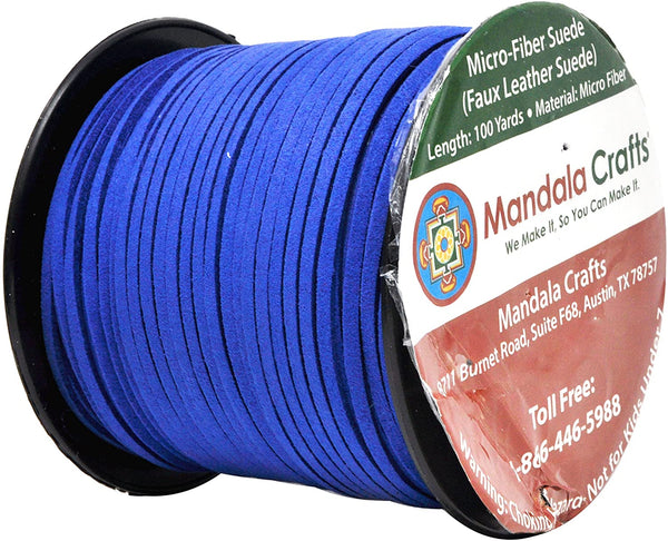 Mandala Crafts 100 Yards 2.65mm Wide Jewelry Making Flat Micro Fiber Lace Faux Suede Leather Cord (Papaya)