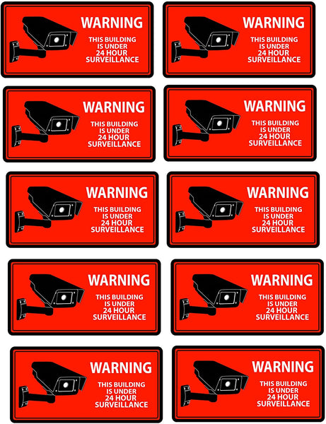 Mandala Crafts Home Business CCTV Surveillance Security Camera Video Warning Sticker Sign