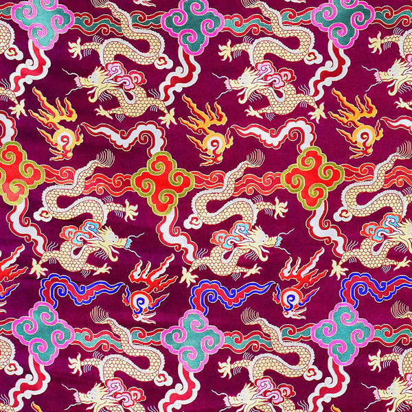 Mandala Crafts Dragon Brocade Fabric by The Yard for Upholstery and Fashion Clothing Design