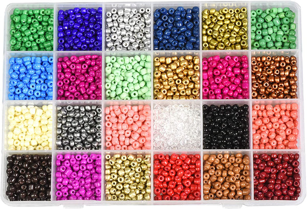 Colle Glass Seed Beads for Jewelry Making Kit Letter Pony Beads