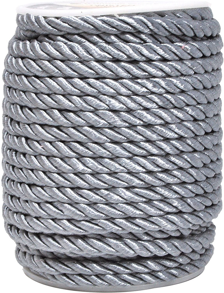 Wholesale craft supplies Silk Rope cord Strand string--jewelry  supplies--5mm--SILVER-Quality silk Twisted Strand--Buy online Craft  Supplies---5M