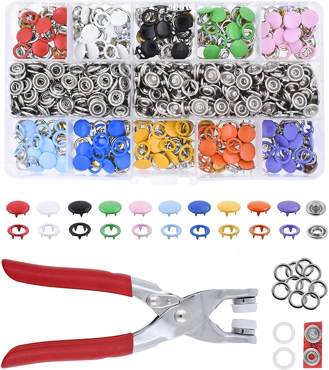 Sew Easy Assorted Silver Snap Fasteners