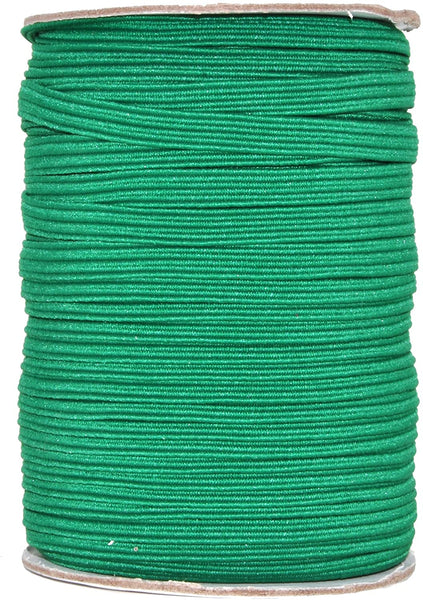 Mandala Crafts Olive Green Flat Elastic Band, Braided Stretch Strap Cord Roll for Sewing and Crafting; 1/4 inch 6mm 50 Yards