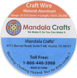 Mandala Crafts Anodized Aluminum Wire for Sculpting, Armature, Jewelry Making, Gem Metal Wrap, Garden, Colored and Soft, 1 Roll(12 Gauge, Black)