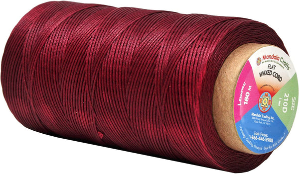 Leather Sewing Stitching Flat Waxed Thread String (150D 1mm 50M, Dark  Brown)