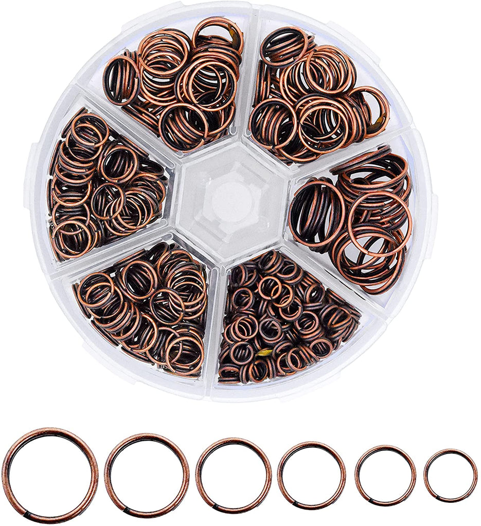 100 Piece D Hardware With Jump Rings, Metal Split Key Ring Clips With Chain  For Craft Charm Making