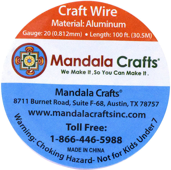 Mandala Crafts Anodized Aluminum Wire for Sculpting, Armature, Jewelry Making, Gem Metal Wrap, Garden, Colored and Soft, 1 Roll(18 Gauge, Gold)