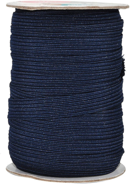 Elastic Bands for Sewing 1 inch 20 Yard Dark Blue Knit Elastic Spool High Elasticity for Wigs, Waistband, Pants