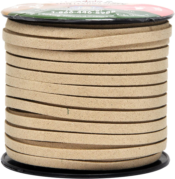Uxcell 5.47 Yards 5mm Flat Suede Cord Leather String for DIY Crafts, Light  Pink 5Pcs 